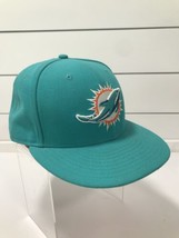 59FIFTY Miami Dolphins Hat Fitted 7 3/4 New Era Low Profile NEW Cap Teal NFL - £23.67 GBP