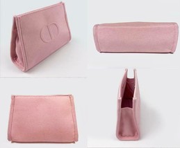 Christian Dior Novelty Makeup Bag Pouch Pink Canvas Limited Ltd 2021 vip - $57.88