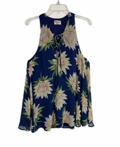 Show Me Your Mumu Dress Size Small Blue Sleeveless Lined Floral Tie Fest... - £22.48 GBP