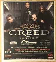 Creed 2009 Tour 11x13 Concert Ad Dallas Texas Magazine Full Page Aac Rock Roll - $9.94