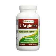 Best Naturals L-Arginine 1000 mg 120 Tablets - Pharmaceutical Grade L Ar... - $24.00