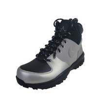 Nike Manoa LTH (GS) Boys Boots Shoes 472648 020 Metallic Silver Black Size 5Y - £55.04 GBP