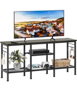 Furologee Tv Stand For Tvs Up To 55 Inch, Entertainment Center With, Bla... - $77.96