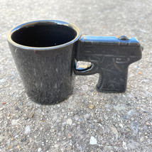 Big Mouth Toys Black Ceramic Pistol Shot Glass 2 oz. - £8.33 GBP