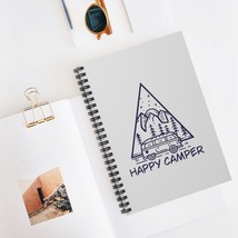 "Happy Camper" Forest Van Line Drawing Spiral Notebook Ruled - $18.54