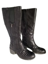 BareTraps Dallia Knee High Riding Boots Black Women&#39;s 9 1/2 M Vegan Faux Leather - £22.72 GBP