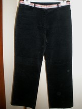 LILLY PULITZER RAINBOW WAIST SMOOTH BLACK STRETCH CORDUROY CAPRIS SZ 8  - $49.49