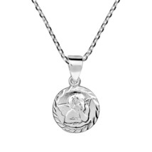 Mini Baby Cherub Cupid Angel Sterling Silver Necklace - £14.73 GBP