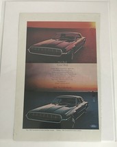Hot Bird Cool Bird Ford 1968 Thunderbird Landau Vintage Print Ad - $145.50 MXN