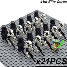 21pcs Star Wars Master Yoda Leader 41st Elite Corps Clone Troopers Minifigures - £26.31 GBP