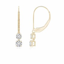 ANGARA Natural Diamond Drop Earrings in 14K Solid Gold (HSI2 0.53ctw) - £855.68 GBP