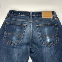 Mens American Eagle Flex Slim Straight Blue Jeans 30x34 Dark Wash Denim - $23.63