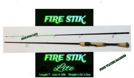 Fire Stik Lite Spinning Rod - Crappie, Trout, Bass - 2-piece Fishing Rod - £237.47 GBP
