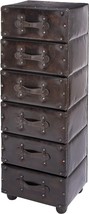 Deco 79 Wood Rectangle Chest With Rivets And Straps Detailing, 16&quot; X 12&quot;, Brown - £298.02 GBP