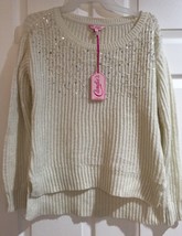 Candie&#39;s Authentic Brand Embellished Knit Vanilla Ice Sweater Juniors Sz... - £13.95 GBP