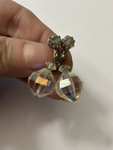 Vintage LAGUNA AB Crystal Dangle Earrings Clip Back - $11.29