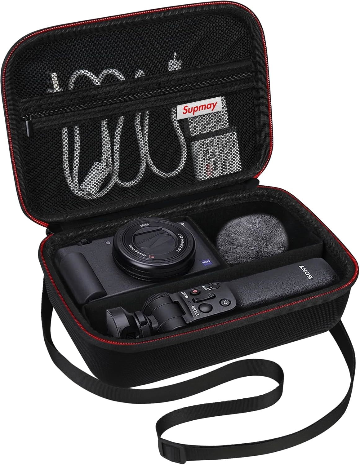 Hard Travel Case: Fits Tripod, Microphone, And Accessory Kit For Vloggers; - $29.77