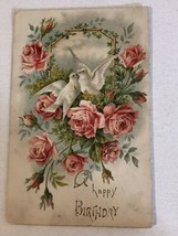 1908 Happy Birthday Postcard Antique Hamersville Ohio - £3.88 GBP