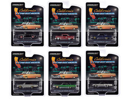 California Lowriders Set of 6 pieces Series 5 1/64 Diecast Model Cars by Greenli - £50.71 GBP