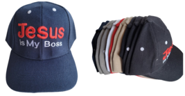 Wholesale 12 Pack JESUS IS MY BOSS Baseball Cap Embroidered Adjustable O... - $49.45