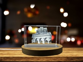 LED Base included | Fontebranda 3D Engraved Crystal - Iconic Medieval Fo... - $25.99+