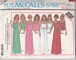Vintage 1970s McCalls 5765 Boho Dress Maxi length &amp; Top for stretch knit... - $4.00