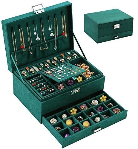Organizer for Women Girls, QBestry 3 Layers Big Jewelry Earrings Organiz... - $73.85