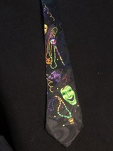 A Rogers Mardi Gras Beads Masks 1997 Neck Tie Carnival New Orleans Fat Tuesday - £7.91 GBP