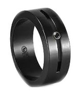 coi Jewelry Black Titanium Ring - JT1984(Size:US7.5/11)  - £23.94 GBP