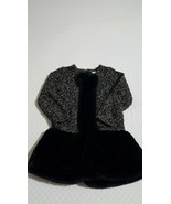 Designer Tahari black faux fur toddler girl dress Sz 4T Eu 104 Christmas... - $28.70