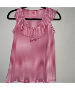 Pink and White Striped Ruffle Tank Top - €6,75 EUR Pink and White Striped Ruffle Tank Top - €6,75 EUR