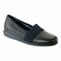 NEW DAVID TATE BLACK LEATHER COMFORT WEDGE LOAFERS SIZE 7.5 N - £46.92 GBP