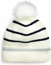 LAUREN Ralph Lauren Metallic Tipped Striped Beanie Hat - £51.29 GBP