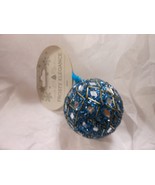Frosty Elegance &quot;Blue Mirrored Diamonds&quot; Ornament Ball NEW 3&quot; - $181.52 MXN