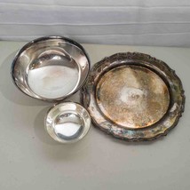 Lot of Gorham Silver Plate Centerpiece Bowls YC781 YC778 YC502 Platter - £22.31 GBP