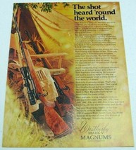 1973 Print Ad Weatherby Mark V Magnum Bolt Action Rifles Camp &amp; Tent - £7.88 GBP