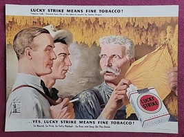 Vintage WW2 Double sided Print Ad~Lucky Strike Cigarettes &amp; Seagram V.O. Whiskey - £21.11 GBP