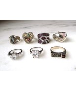 Vintage Sterling Silver Womens Multi Stone Rings Lot of 7 C3435 - £99.16 GBP