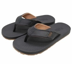 Flojos Men&#39;s Size 9, Flip Flop Thong Sandals, Black - £14.20 GBP