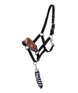 Horse Noseband Tack Bronc Leather HALTER Tiedown Lead Rope  280HR38 280HR38 - £29.95 GBP