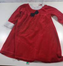 so la vie - long Sleeve red velvet with fur- Girl&#39;s Dress Size XS (4-5) - £4.74 GBP
