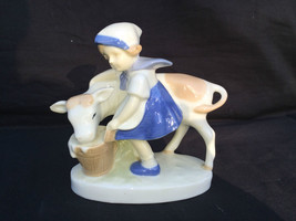 Antique Porcelain &quot;&quot;Girl Calf Feeding&quot;&quot; Marked-
show original title

Original... - £92.58 GBP