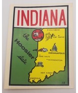 Indiana &quot;The Hoosier State&quot; Vintage Original Travel Water Transfer Decal - €17,02 EUR