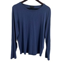 J Crew Blue Long Sleeve Cotton Round Neck Tee Size XL - £10.30 GBP