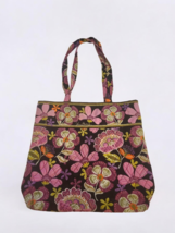 Vera Bradley Pirouette Pink Pleated Quilted Floral Tote--Great buy! - £20.71 GBP