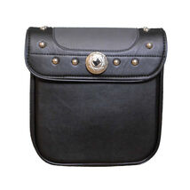 Vance Leather Black and Grey Studded Sissy Bar Bag - 713905 - €43,15 EUR