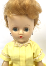 Vintage Vogue Jill Doll 1958 Auburn Hair Ponytail Tagged Yellow Dress 3134 - £65.53 GBP