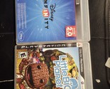 LOT OF 2: Little Big Planet +DISNEY&#39;S INFINITY 2.0 (PlayStation 3, PS3) ... - £7.90 GBP