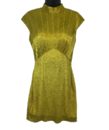 Ashley Lauren Yellow Bling Embellished Cocktail Dress Hoco89 Women&#39;s Size 4 - $71.24