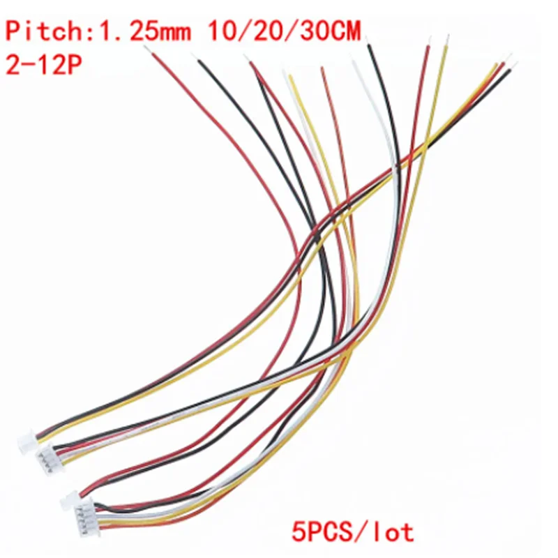 5pcs 1.25mm Cable Connector 1.25 JST Single Electronic Wire Connectors - $10.10+